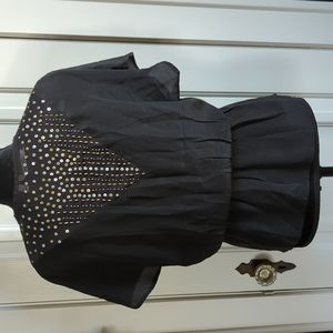 EUC Petticoat Alley XS Black Blouse